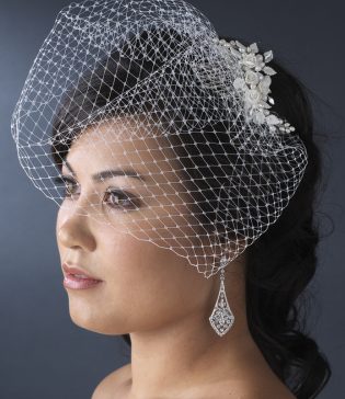 Silver Pearl & Flower Bridal Comb
