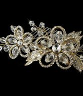 Swarovski Crystal Floral Side Comb