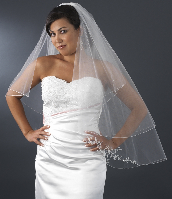 Fingertip Length Veil