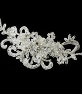 Gorgeous Rhinestone & Lace Floral Hair Clip