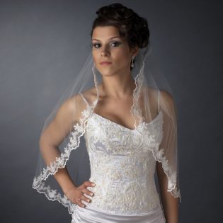 Embroidered Lace Wedding Veil