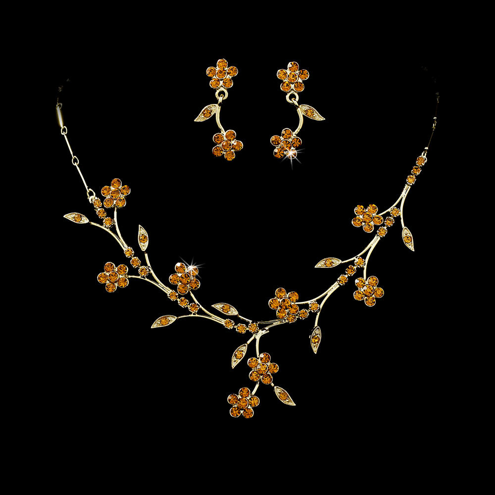 Beautiful Floral Bridal Jewelry Set