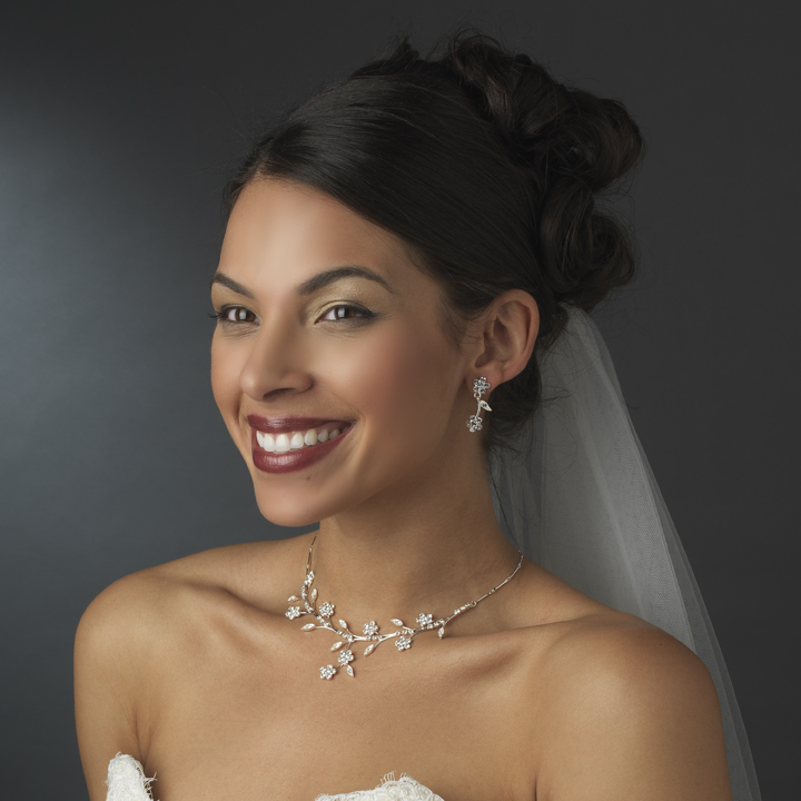 Beautiful Floral Bridal Jewelry Set