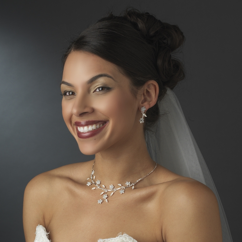 Beautiful Floral Bridal Jewelry Set