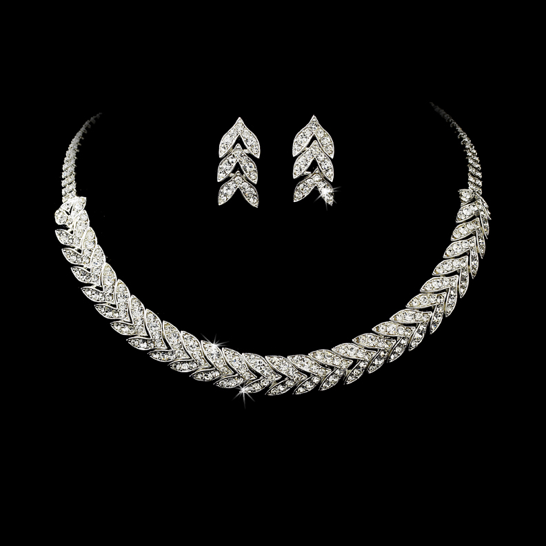 rhinestone bridal jewelry set 