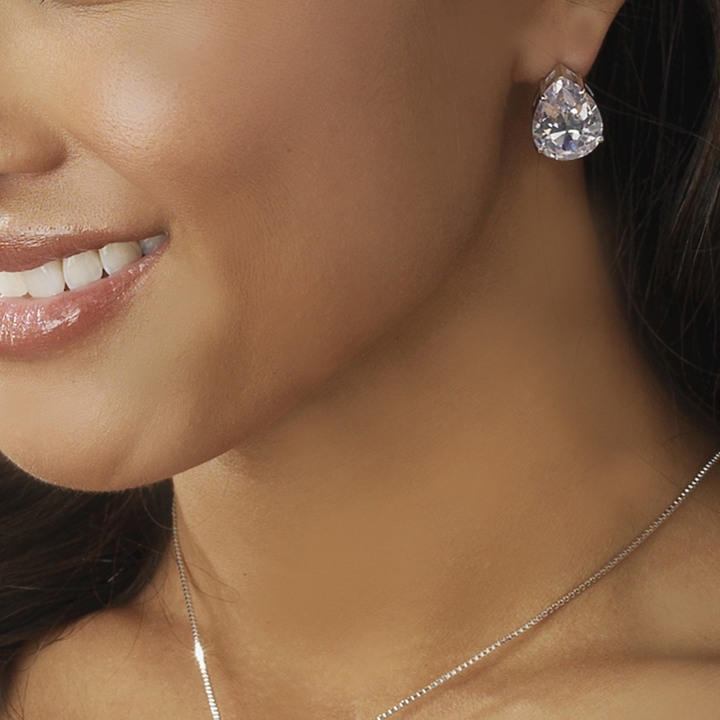 Cubic Zirconia Wedding Earrings