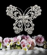 Crystal Butterfly Cake Topper