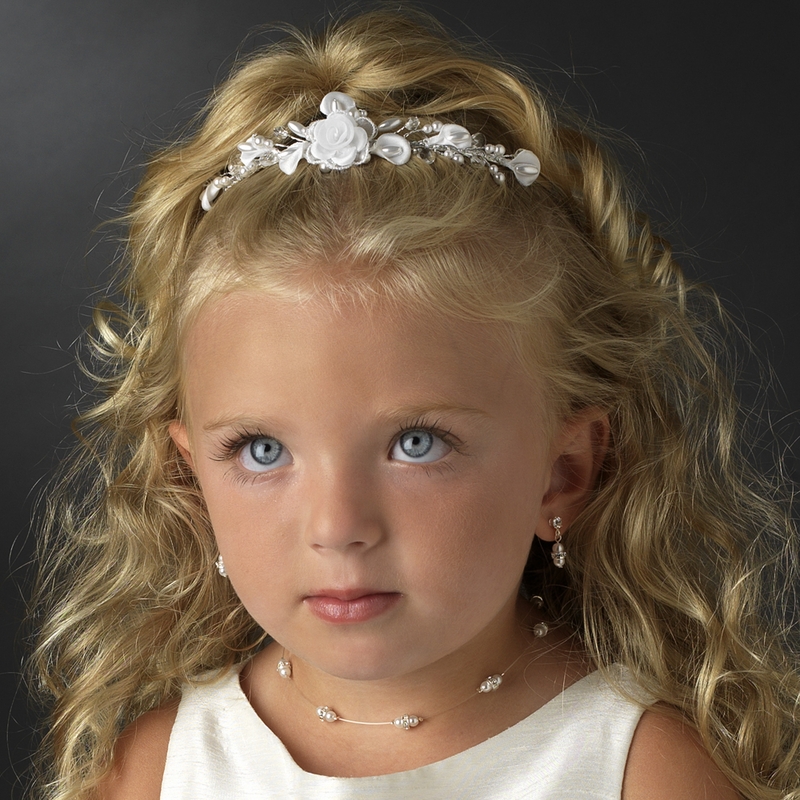 Rosette Flower Girl Headband